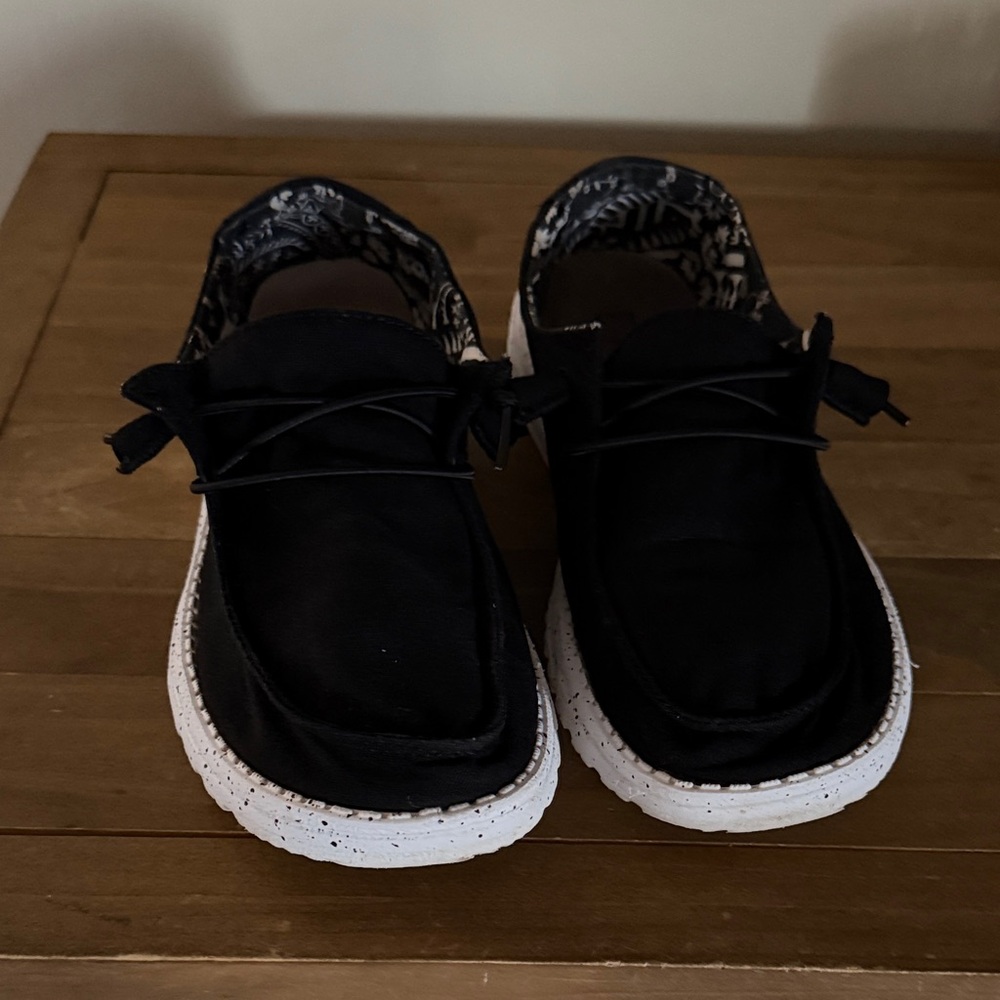 Hey Dude Black Odyssey Patterned Slip-On